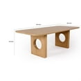 thumbnail image 3 of Now Ohan 90 Inch Dining Table, Rectangular, Light Brown Solid Rubberwood, 3 of 7