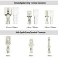 thumbnail image 2 of 270 terminales eléctricos, conector de cable conector en T, conectores de cable de pala macho hembra bloque de terminales de engarce con funda aislante 2,8 mm 4,8 mm, 2 of 5