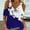 Blue2, variant on Tops for Women ,Women Summer T-Shirt Cold Shoulder V-Neck Short Sleeve Solid Tops