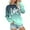 Green, variant on WREESH Womens Fashion Crewneck Sweatshirts Loose Printed T-Shirt Long Sleeves Blouse Casual Tops Sweatshirt Hoodies Pullover Mint Green