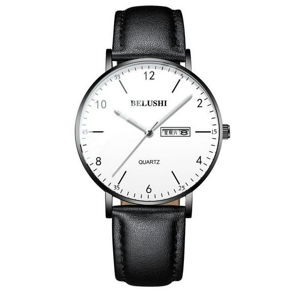 belushi Popular Genuine Leather Steel Belt Fashion Famous Watch New Men's Waterproof Quartz Watch
