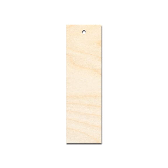 Unfinished Wood Sharp Edge Bookmark Shape 6" / 1/4"