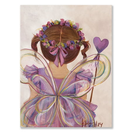 - Oopsy Daisy - Canvas Wall Art Little Fairy Princess - Brunette 14x18 By Kristina Bass Bailey