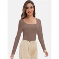 thumbnail image 2 of Womens Long Sleeve Shirts Crop Tops Going Out Basics Tees Clothes, 2 of 6