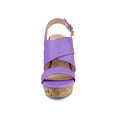 thumbnail image 5 of BLISSFUL STEP Women's Sandals Platform Heels Ankle Strap Wedges Sandals Purple 7, 5 of 7
