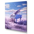 thumbnail image 2 of Designart "Whimsical Waltz On The Purple Piano I" Music Canvas Art Print, 2 of 7