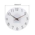 thumbnail image 2 of Unique Bargains 10 Inch Wall Clock, Quartz Battery Operated Silent Round Wall Clocks Modern Style Wooden Clock, Black/White, 2 of 6