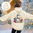 thumbnail image 3 of Towmus Womens Sweatshirt Snowman Graphic Christmas Hoodie Fall Long Sleeve Casual Pullover Tops with Pockets, 3 of 7