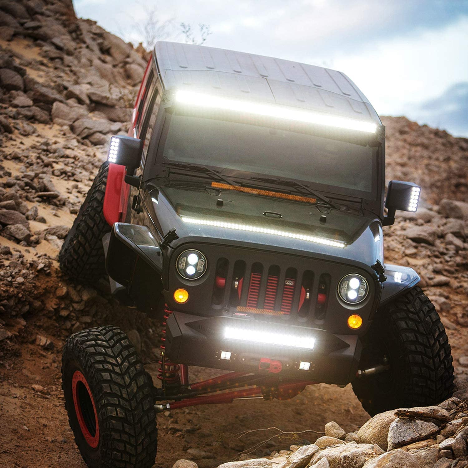 Nilight - LED Light Bar 52Inch 783W Triple Row 49500LM Flood Spot Combo Beam Led Bar Driving Lights Boat Lights Super Bright Led Off Road Lights for Trucks