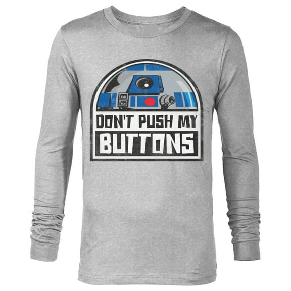 Star Wars R2-D2 Droid Don't Push My Buttons - Long Sleeve T-Shirt for Men - Customized-Athletic Heather