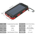 thumbnail image 3 of BAOKALER Solar Power Bank, Portable Charger, 20000mAh Solar Charger with LED Flashlight, IP65 Waterproof External Backup Battery Pack Perfect for Camping, Outdoor Activities（Red-2PK）, 3 of 9