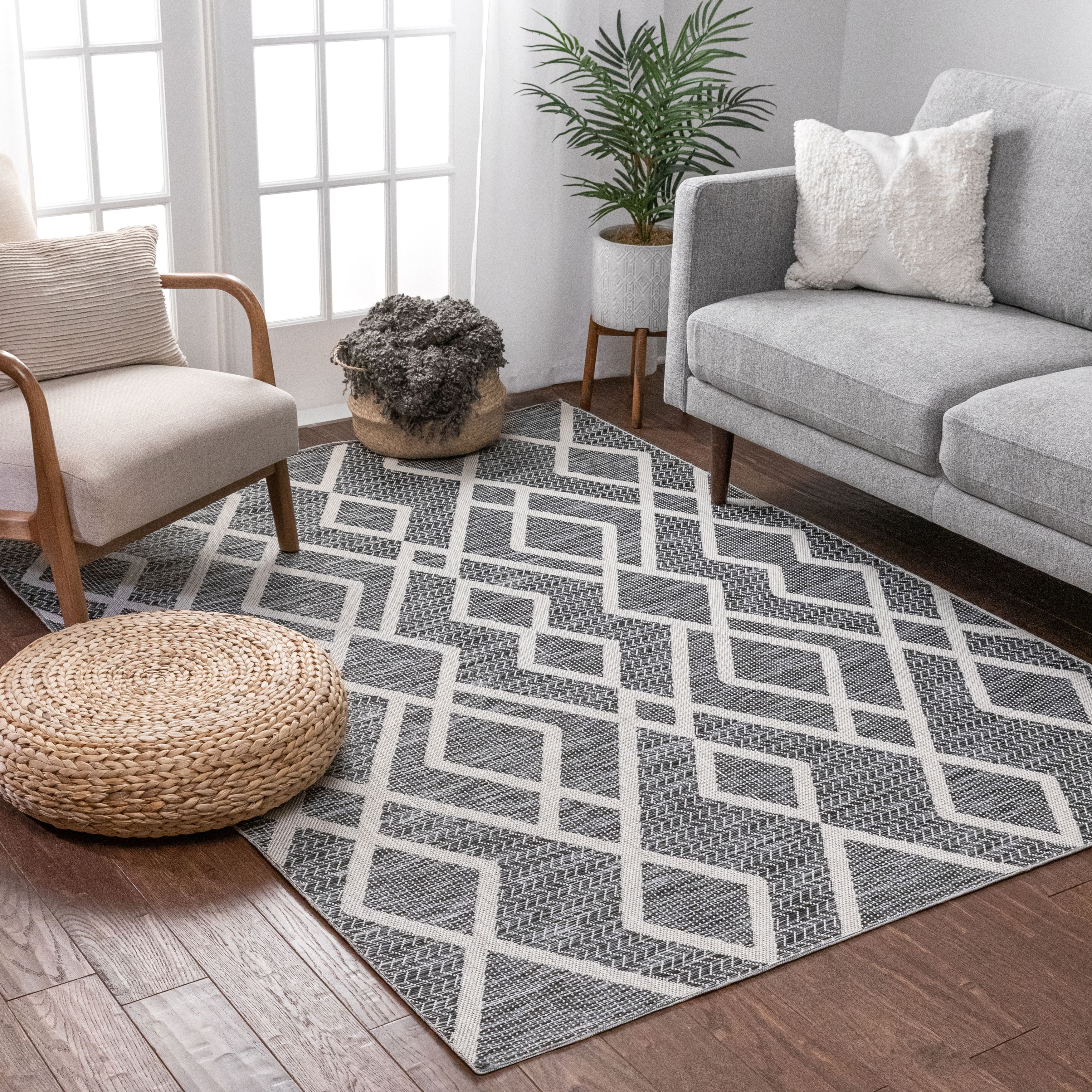 Well Woven Portland Sisal Arto Modern Geometric Grey 7'10" x 10'6