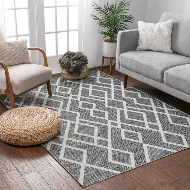 Well Woven Portland Sisal Arto Modern Geometric Grey 7'10" x 10'6