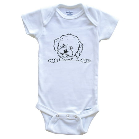 

Bichon Frise Dog Breed Drawing Cute One Piece Baby Bodysuit
