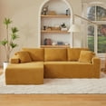 thumbnail image 3 of Topcobe L-Shaped Modular Sofa with Deep Seating, No Assembly, Living Room Essential, Multi-Functional Sleeper for Bedroom & Apartment, Vibrant Yellow Color, 3 of 6