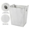 thumbnail image 2 of Small Wood Trash Can Wastebasket Rectangular Garbage Container Bin with Handle, 2 of 7