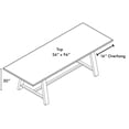 thumbnail image 7 of KFI Studios Urban Loft 8' x 3' Bistro Table, Solid Wood Natural Top, 7 of 7