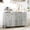 Grey, variant on Litake 55" Sideboard Buffet Cabinet with Storage, Coffee Bar with Adjustable Shelves, 3 Drawers and 4 Minimalist Doors, Long Storage Cabinet for Kitchen, Dining Room, Living Room