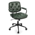 thumbnail image 1 of Silla Ergonómica con Soporte Lumbar de Respaldo Medio, Altura Ajustable de Cuero PU para Tareas de Computadora con Ruedas Giratorias de 360°, 1 of 27