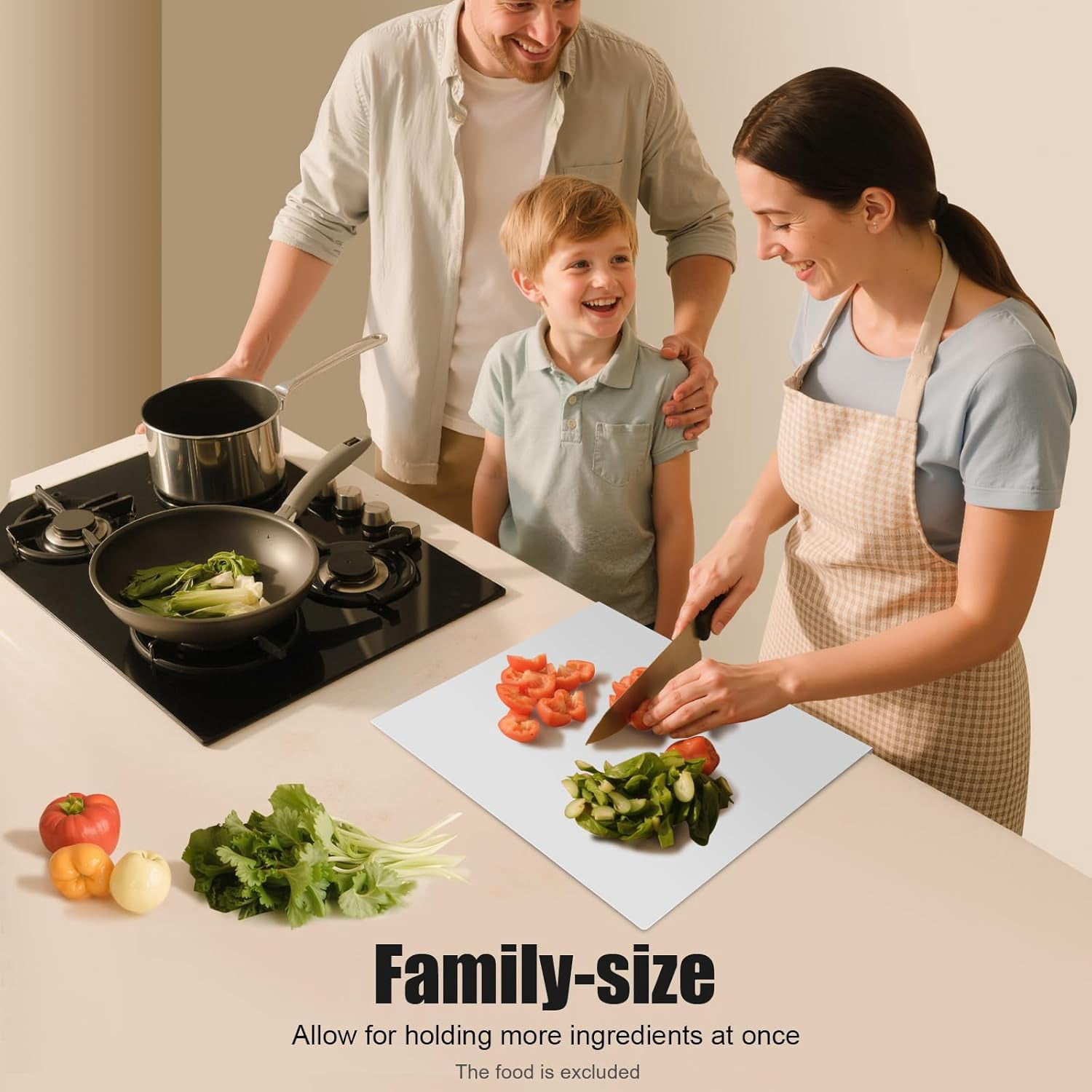 Stainless Steel Cutting Board 23.6 X 19.6 X 0.59 In with L-Shaped Rim for Kitchen Food Preparation