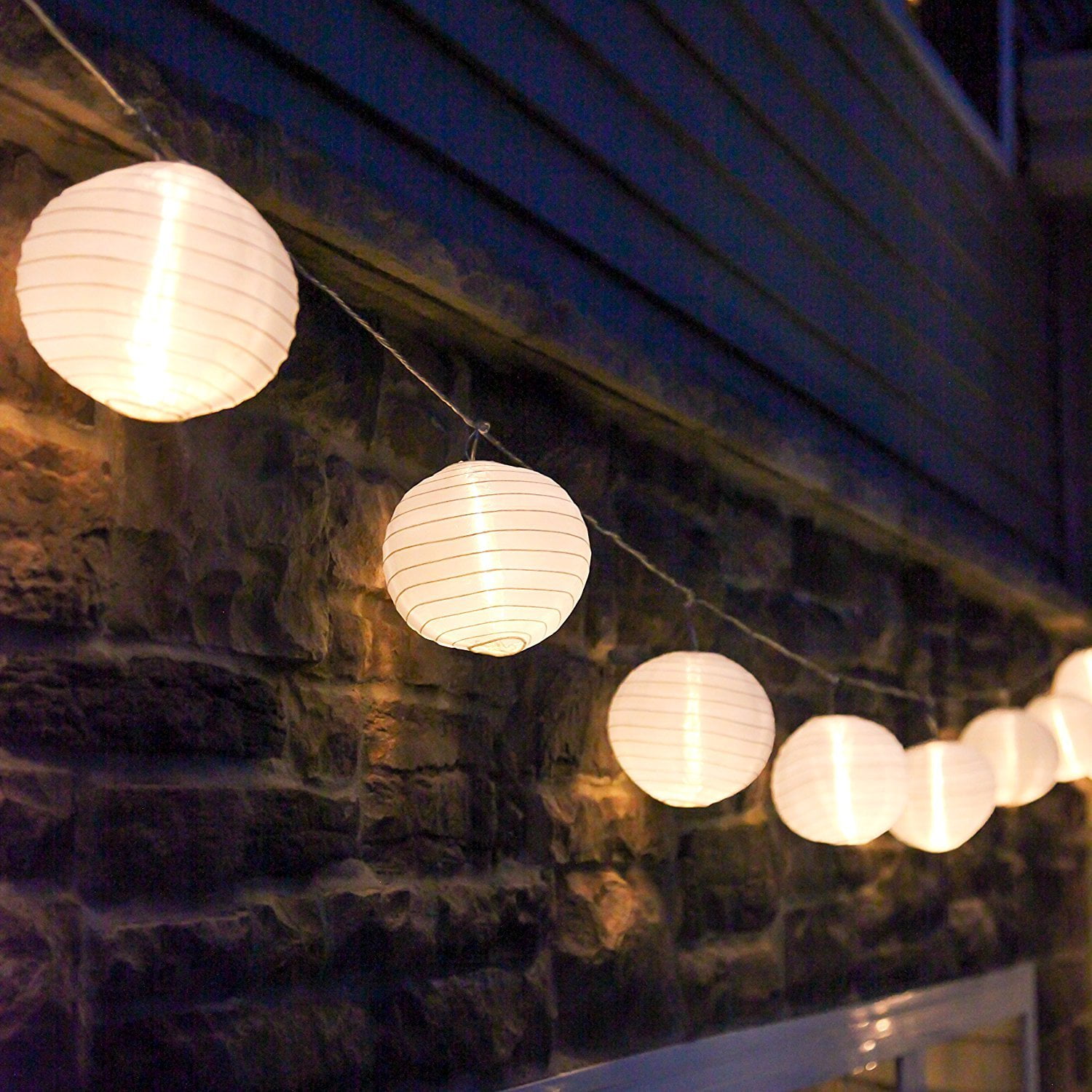 E Joy 10 Ft White Outdoor String Light Mini Lanterns 1 Plugin Strand Connectable Water Resistant Indoor Use