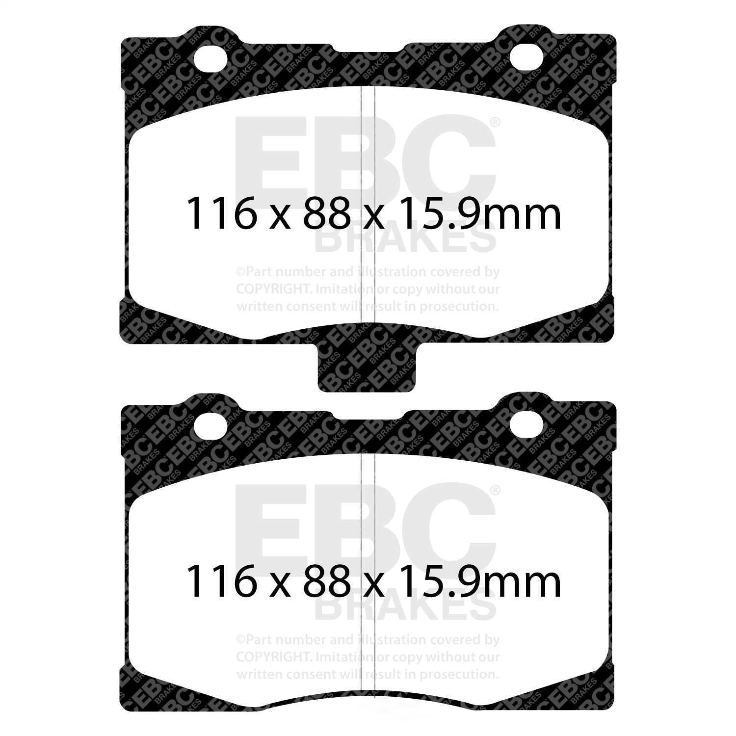 EBC Brakes Yellowstuff 4000 Series Street and Track Brake Pad Set Fits select: 2005-2012 ACURA RL