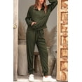 thumbnail image 2 of Womens 2 Piece Sweatsuits Set Long Sleeve Half Zip Pullover Sweatshirt Joggers Sweatpants Fall Outfits Tracksuit, 2 of 6