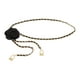 thumbnail image 1 of Cinturón de Cadena de Concho Metálico Western, Cinturones de Cadena para Vestidos de Mujeres, Jeans, Atuendo de Concierto Country, Flor Negra, 1 of 6