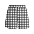 thumbnail image 3 of Men's Fashion Plaid Swim Trunks Quick Dry Drawstring Elastic Waist Beach Swimming Shorts with Pockets, 3 of 5