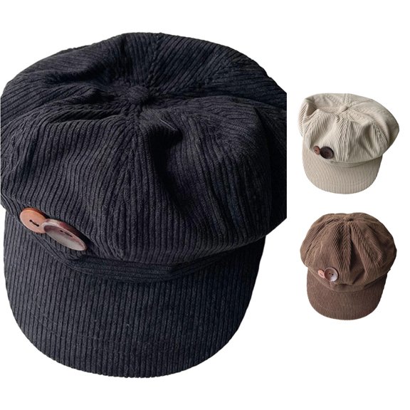 NinXxx Beret Hat Fashion Winter Warm Soft Peaked Boy Cap For Ladies Casual Daily Outfit Black