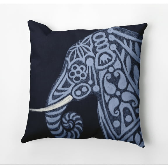 Simply Daisy Inky Elephant Decorative Throw Pillow