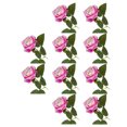 thumbnail image 1 of Centros de flores artificiales Injueey aspecto realista decoración de boda Rosa oscuro, 1 of 6