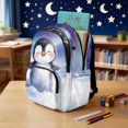 thumbnail image 4 of HUIACONG Backpack Set&nbsp;Snow Penguin 17 Inch 4 Pcs Main Pack, Lunch Bag, Pencil Case & Bottle Sleeve, Ergonomic Padded, for Boys Girls Ages 5-10, 4 of 7