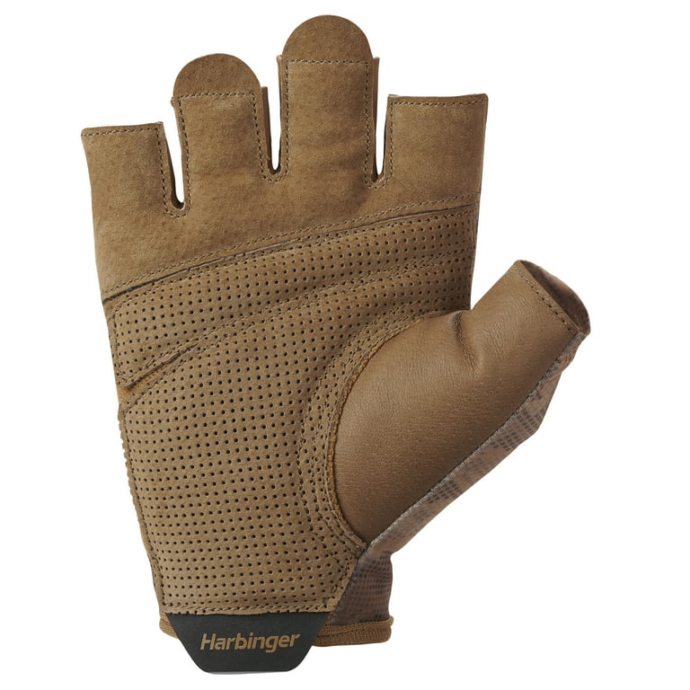 Harbinger Padded Leather Tan Camo Weight Lifting Gloves XL Walmart