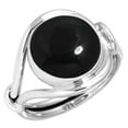 thumbnail image 1 of 925 Sterling Silver Ring For Women - Men Natural Black Onyx Gemstone Silver Ring Size 7 July Birthstone Handmade Silver Ring Size 7 Valentine's Day Gift For Wife 925 Silver Gemstone Jewelry, 1 of 5