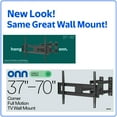 thumbnail image 5 of onn Corner Full Motion TV Mount for 37" to 70" TVs, UL Listed, swivel ±60°, up to ±20°Tilting, 5 of 13
