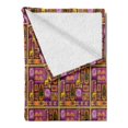 thumbnail image 2 of Oriental Soft Flannel Fleece Throw Blanket, Illustration with Giraffe and Geometric Shapes Rhombuses and Circles, Cozy Plush for Indoor and Outdoor Use, 50" x 60", Multicolor, by Ambesonne, 2 of 5