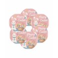 thumbnail image 7 of 13 Inch Round Placemats Set of 6, Happy Easter Non Slip Heat Insulation PP Table Mats, Cute Bunny Colorful Eggs Spring Flowers Pink Blue Washable Place Mats for Kitchen Dining Party Table Decor, 7 of 7