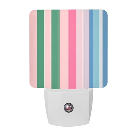 Pink Green Blue Night Lights Colorful Strip Smart Auto Dusk to Dawn Sensor Nightlights Plug-in Nightlight for Bedroom Bathroom Living Room Kitchen Hallway