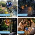 thumbnail image 5 of Butterfly Flower Solar Hot Air Balloon Lantern with Flame, Glass Balloon Lantern Outdoor Waterproof Lights, Hanging Solar Lights for Outside Garden Patio Porch Tree Yard, 5 of 6