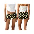 thumbnail image 2 of LMLYSoH Women's Dot Print Mini Shorts Summer Fashionable Fold Over Low Waist Micro Shorts, 2 of 9