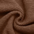 thumbnail image 7 of UYISJ Women's Turtleneck Oversized Sweaters Fall Long Batwing Sleeve Spilt Hem Tunic Pullover Sweater Knit Tops Brown XL, 7 of 7