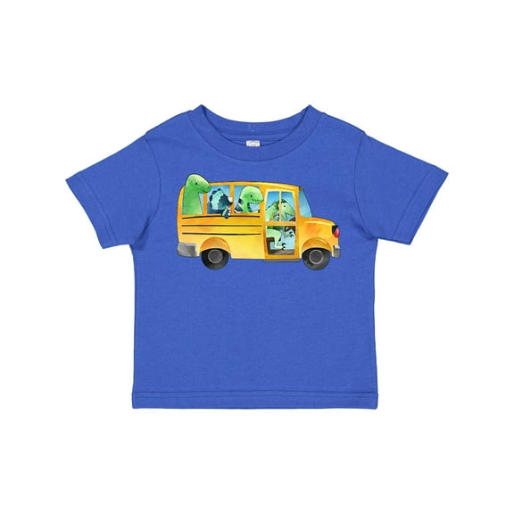 Inktastic Back to School Bus with Dinosaurs Boys or Girls Toddler T-Shirt