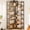 Vintage-7 Tier, variant on 57 inch L Shaped Corner Bookshelf, 5 Tier Reversible Industrial Bookcase with Open Storage Shelves, Metal Frame Display Rack for Home Office, Living Room, Bedroom, Kitchen, Vintage