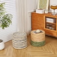 thumbnail image 4 of Casa Pura Furniture Bohemian Green Jute Round Poufs, Scratch-Resistant, 4 of 5