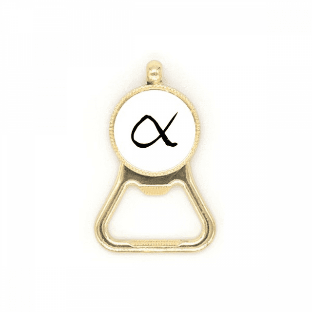 alphabet Grec alpha Noir Ouvre-Bouteille en Acier Inoxydable Porte-Clés