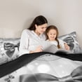 thumbnail image 5 of Erosebridal Kids Cartoon Bowtie 7pcs Bedding Comforter Set For Bows Lover,Dreamy Princess Style Ballet Girly Queen Bedding Sets,Reversible black, 5 of 7