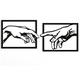 thumbnail image 1 of Cuadro Decorativo de Metal con Diseño toque de adan y dios Chico, 1 of 4