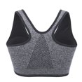 thumbnail image 3 of Deepwonder Women's Zip Front Sports Bra Wireless Post-Surgery Bra Active Yoga Sports Bras(Gray,L), 3 of 7