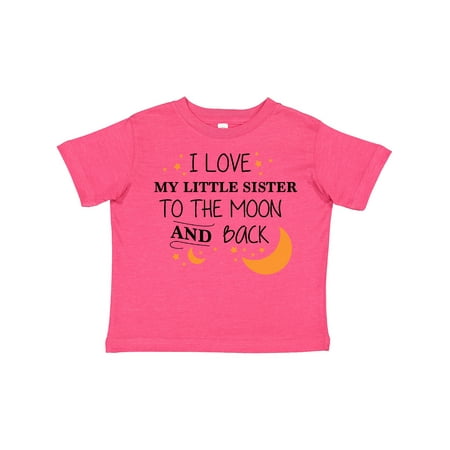 

Inktastic I Love My Little Sister to the Moon and Back Gift Toddler Boy or Toddler Girl T-Shirt